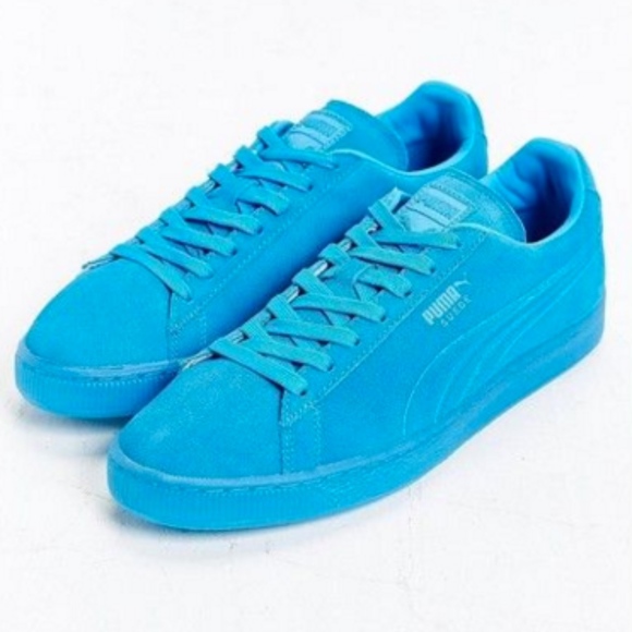 bright blue sneakers